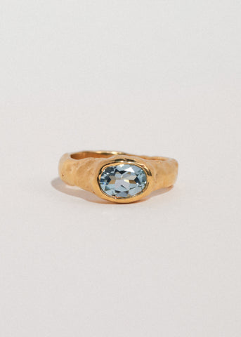 Summer Ring in Gold Vermeil - Blue Topaz