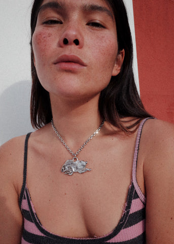 Rabbit Pendant in Silver