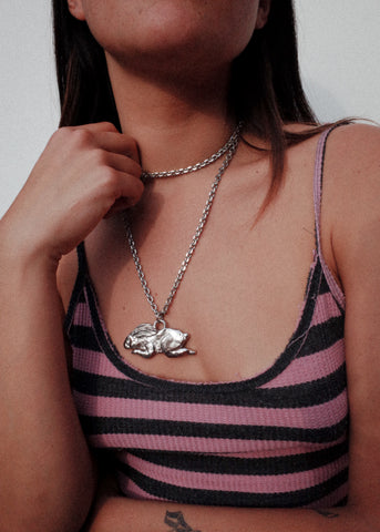 Rabbit Pendant in Silver