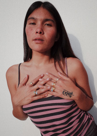 Zap Ring in Gold Vermeil - Peridot