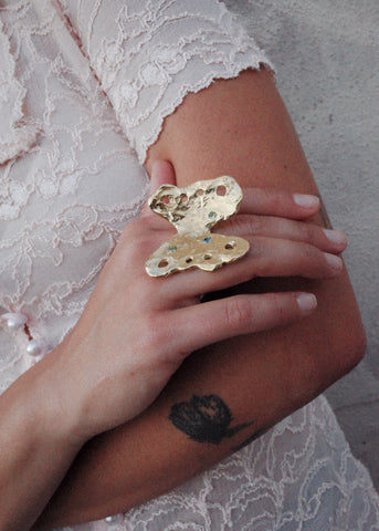 Butterfly Ring in Brass