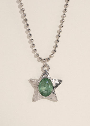 Star Pacha Necklace in Silver - Peridot