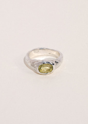 Summer Ring in Sterling Silver - Lemon Quartz