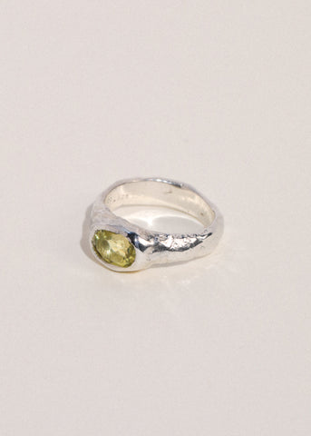 Summer Ring in Sterling Silver - Lemon Quartz