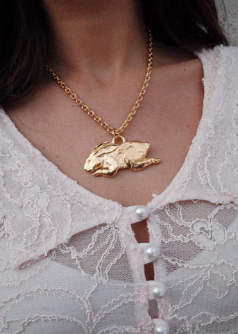 Rabbit Pendant in Gold