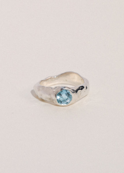 Zap Ring in Sterling Silver - Blue Topaz – Mondo Mondo