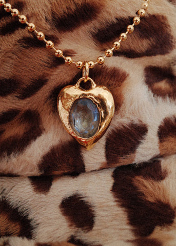 Pacha Necklace in Gold - Light Blue