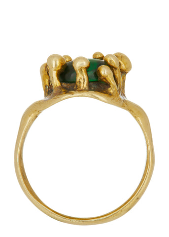 Archive Atrium Ring in Brass - Green