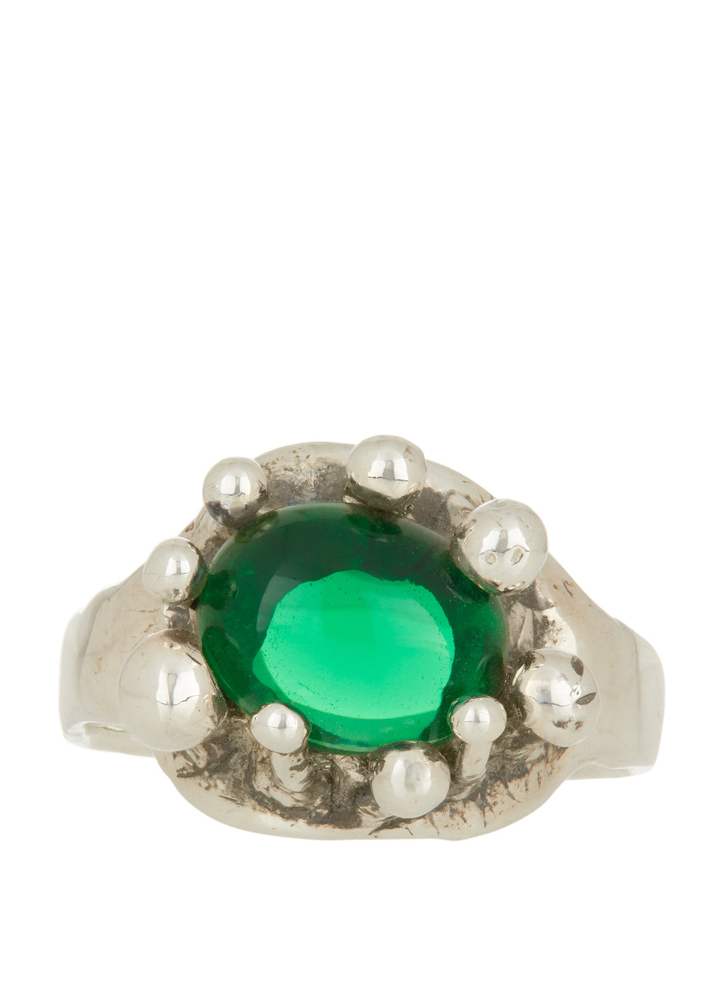 Atrium Ring in Sterling Silver - Green