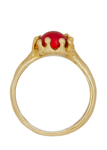 Lush Ring in Brass - Red