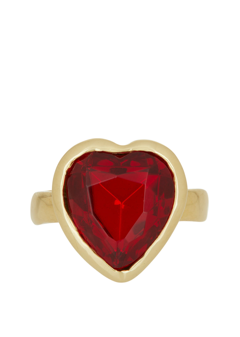 Lovely Ring in Brass - Ruby