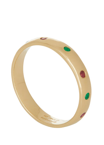Fortuna Ring in 14k - Emerald & Ruby