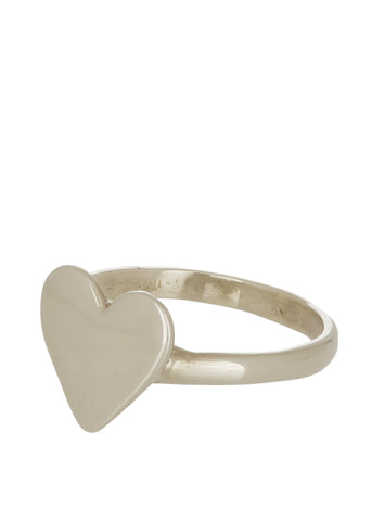 Heart Ring in White Gold