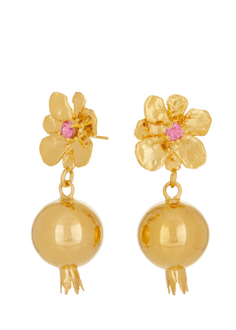 Melograno Earrings in Gold - Rose
