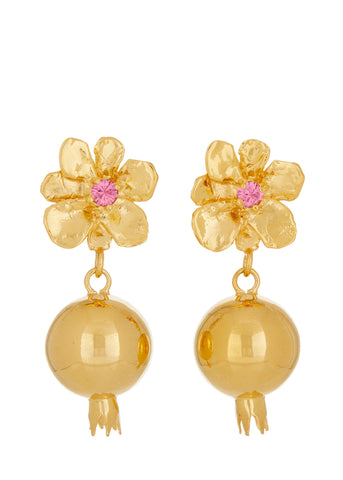 Melograno Earrings in Gold - Rose