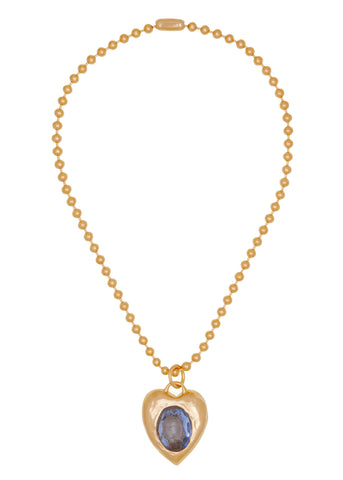Pacha Necklace in Gold - Light Blue