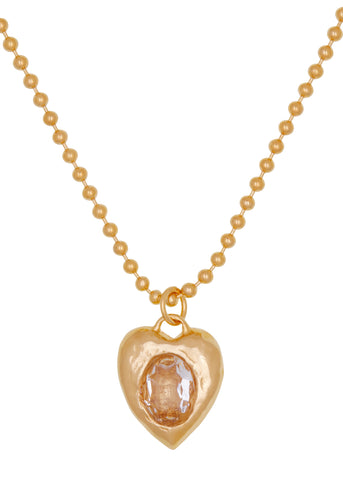 Pacha Necklace in Gold - Crystal