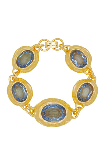 Monsieur Bracelet in Gold - Light Blue