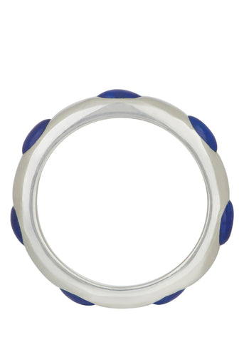 Orbital Ring in Sterling Silver - Lapis