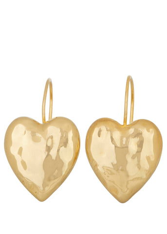 Heart Burn Earrings in Gold