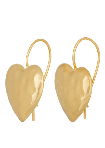 Heart Burn Earrings in Gold