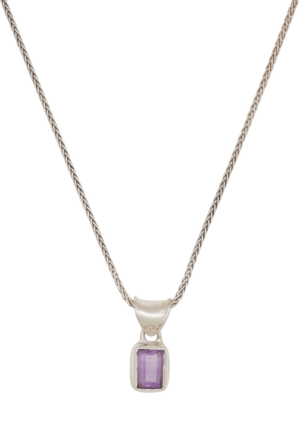 Mary Pendant in Sterling Silver - Amethyst
