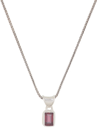 Mary Pendant in Sterling Silver - Ruby