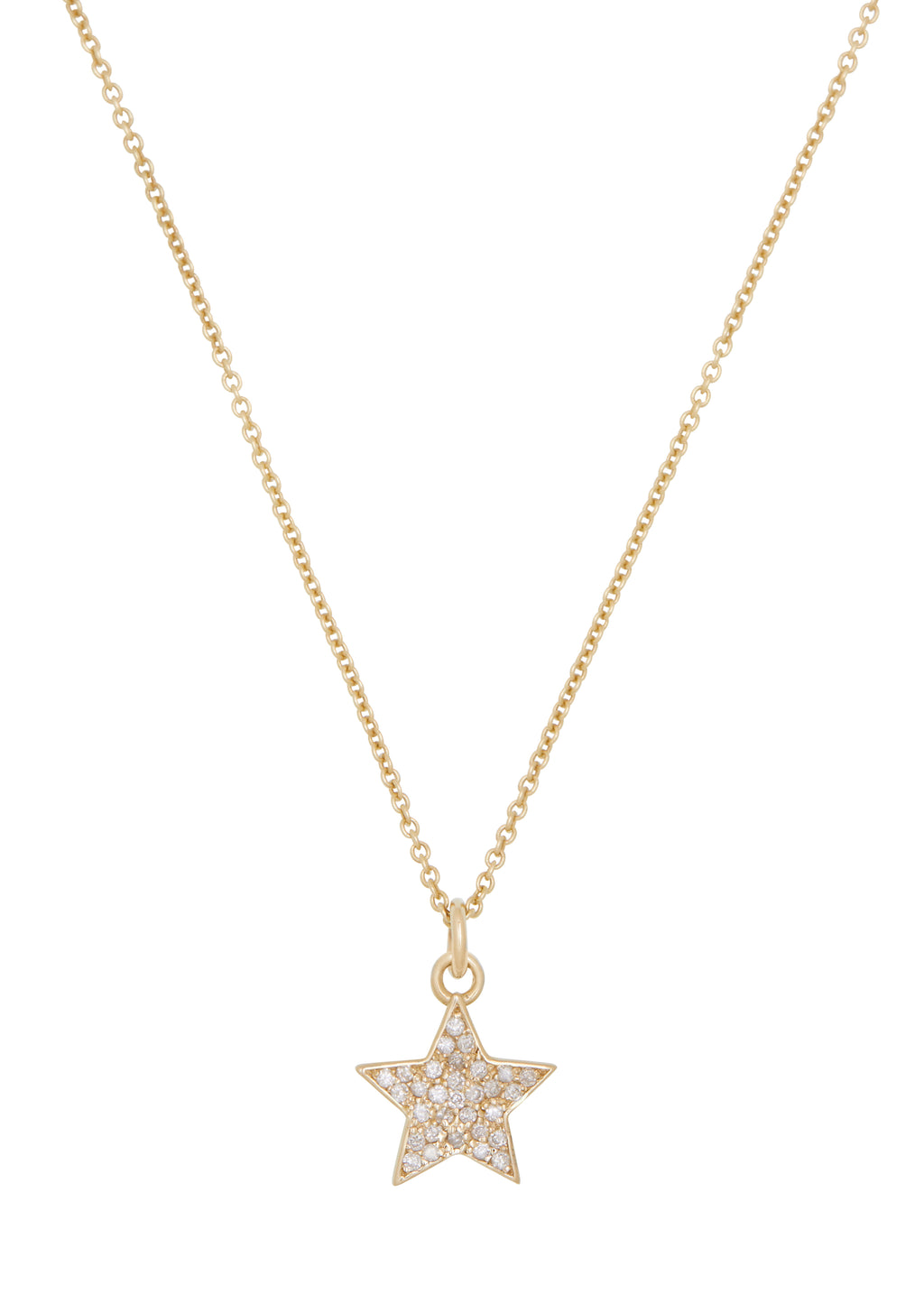 Star Pave Necklace in 14k