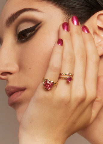 Lovely Ring in 14k - Glass Ruby