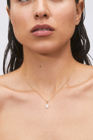 Star Pave Necklace in 14k