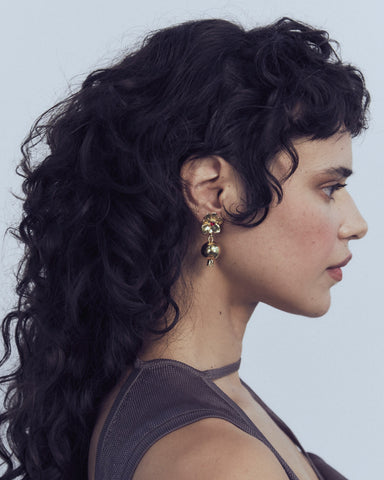 Melograno Earrings in Gold - Ruby