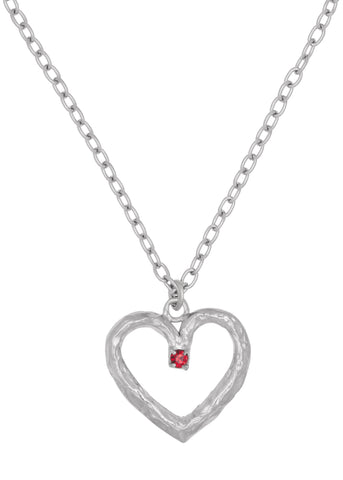 Moi Necklace in Silver - Ruby