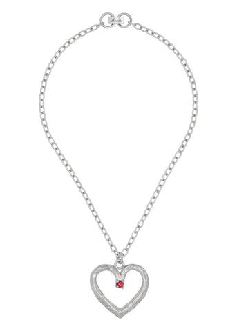 Moi Necklace in Silver - Ruby