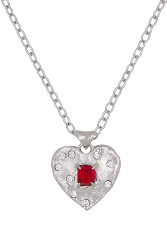 Super Heart Necklace in Silver