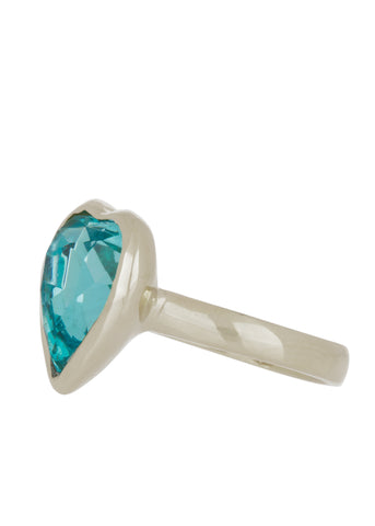 Lovely Ring in Sterling Silver - Aqua